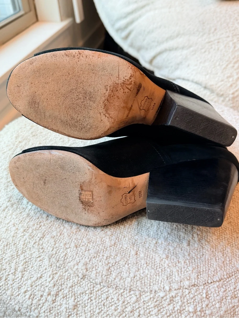 Tory Burch Gemma Open Toe Bootie in Black Royal Suede size 10